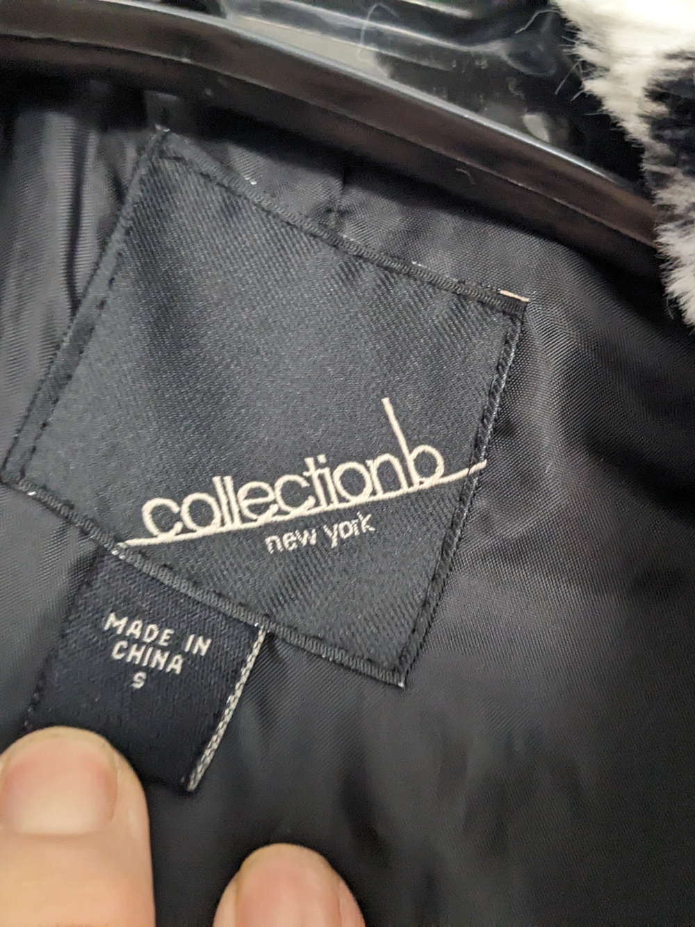 Collection B Black & White Faux Fur Cow-Print Jacket - Picture 3 of 5